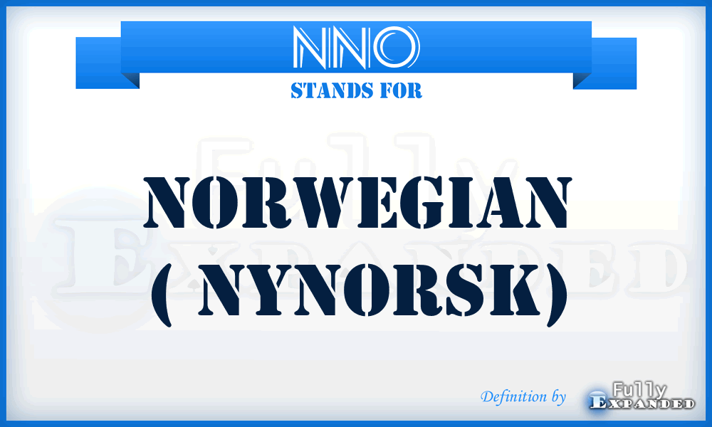 NNO - Norwegian ( Nynorsk)