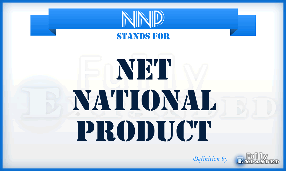 NNP - Net National Product