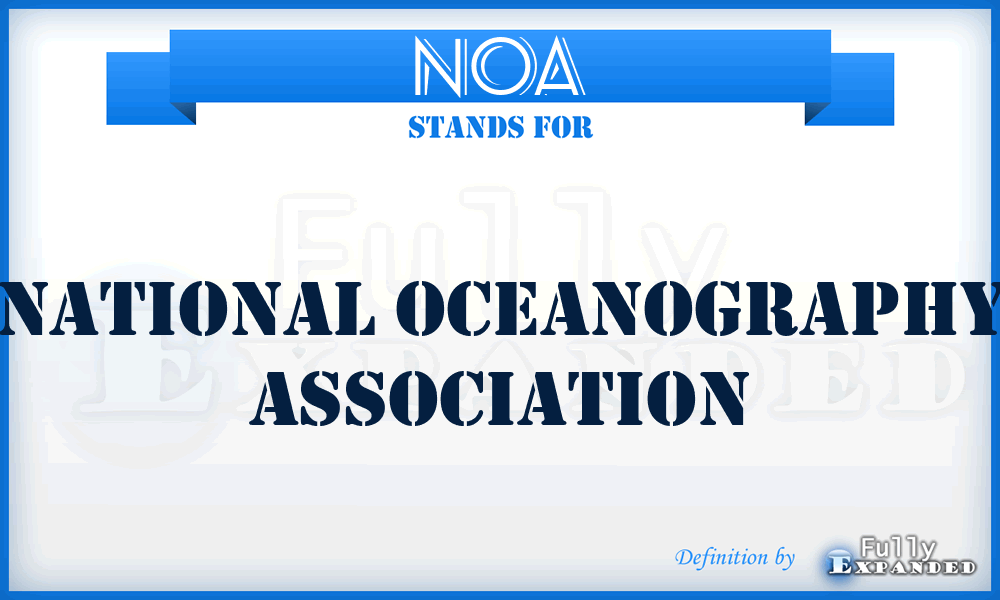 NOA - National Oceanography Association