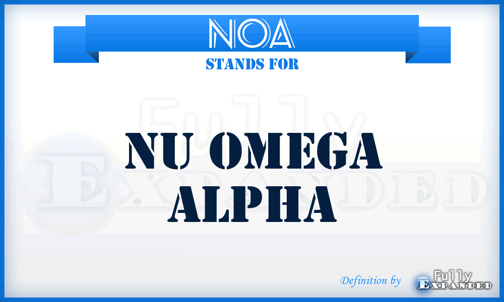 NOA - Nu Omega Alpha