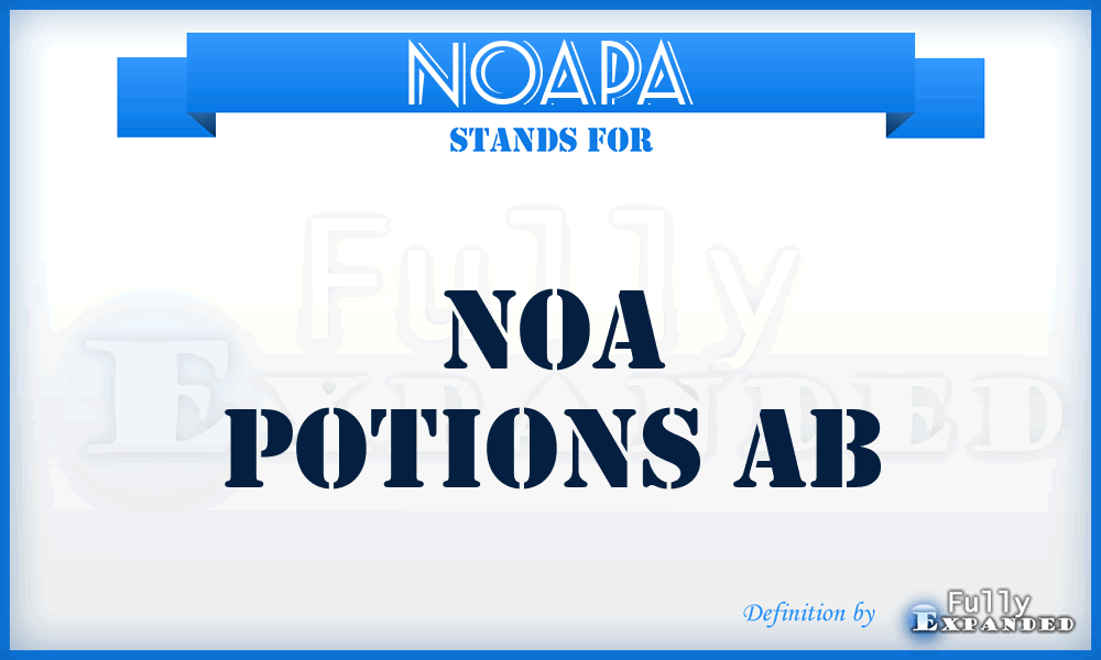 NOAPA - NOA Potions Ab