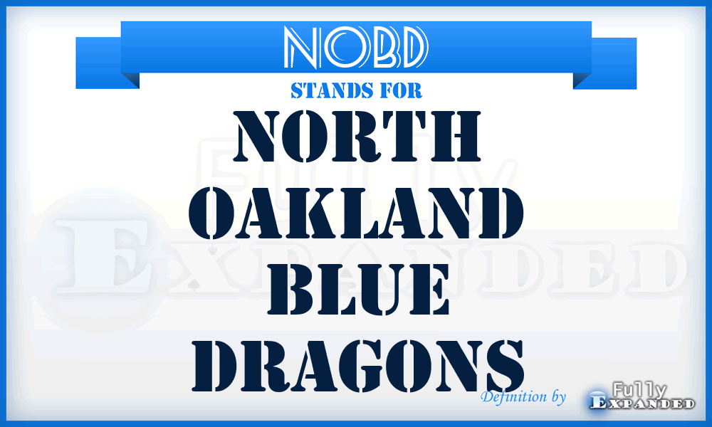 NOBD - North Oakland Blue Dragons