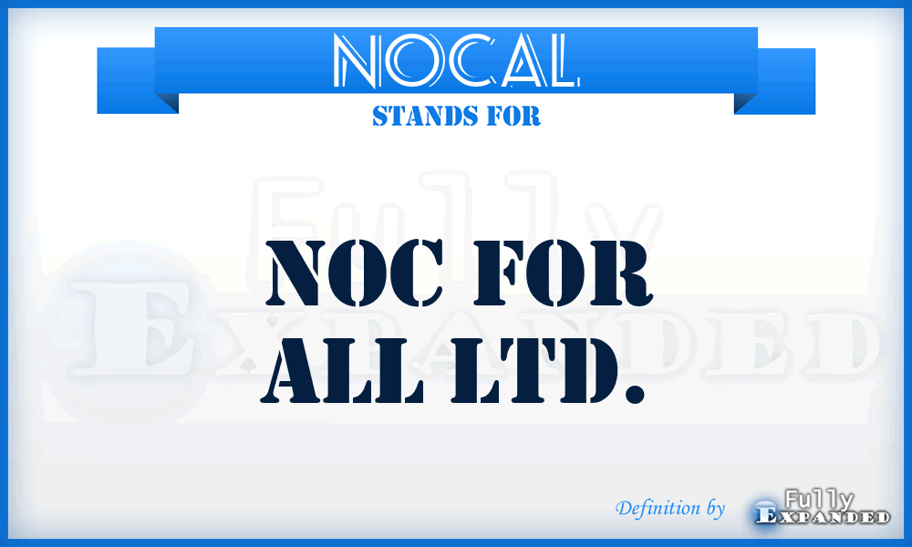 NOCAL - NOC for All Ltd.