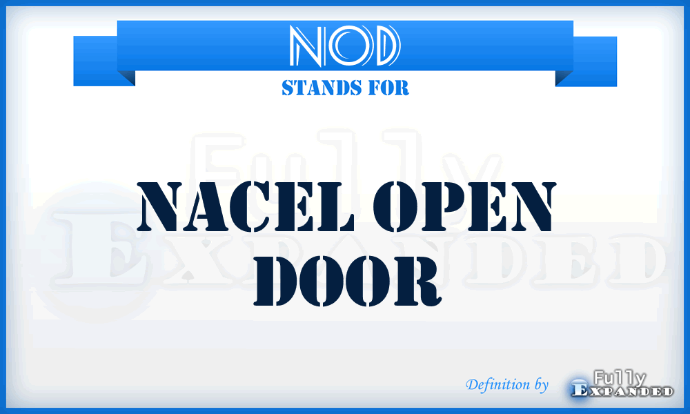 NOD - Nacel Open Door