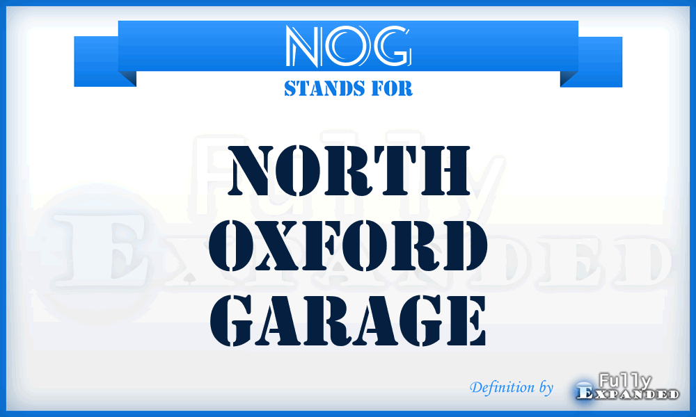 NOG - North Oxford Garage