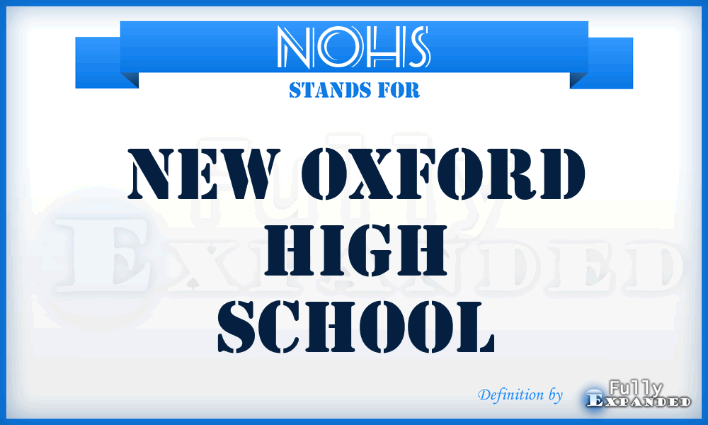 NOHS - New Oxford High School