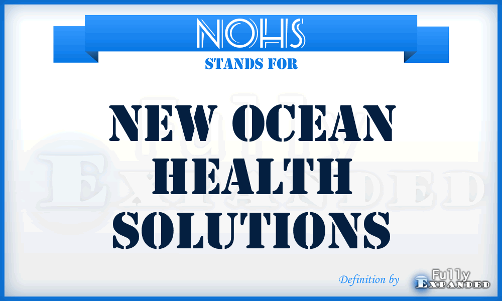 NOHS - New Ocean Health Solutions