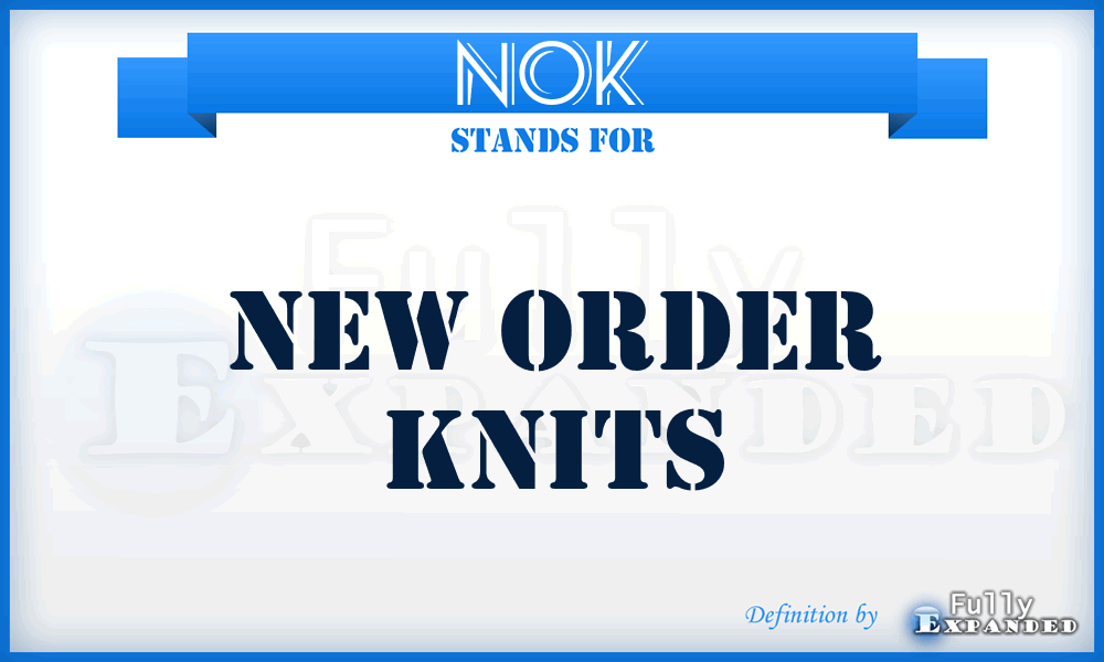 NOK - New Order Knits
