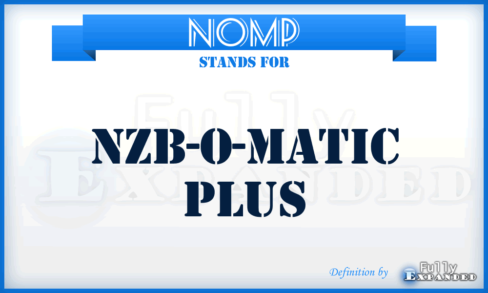 NOMP - NZB-O-Matic Plus