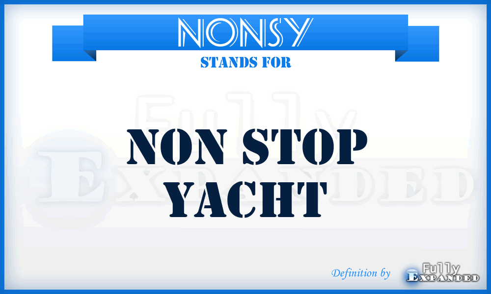 NONSY - NON Stop Yacht