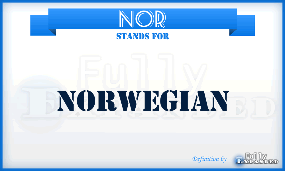 NOR - Norwegian