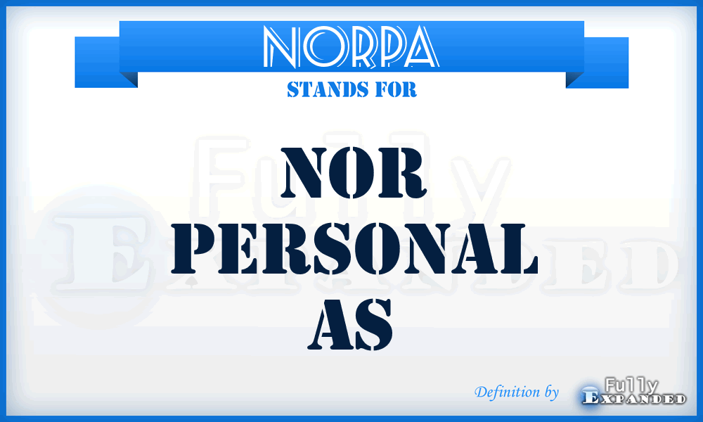 NORPA - NOR Personal As