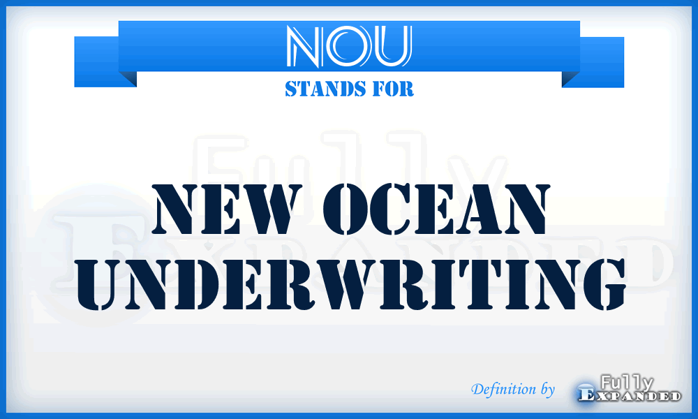 NOU - New Ocean Underwriting
