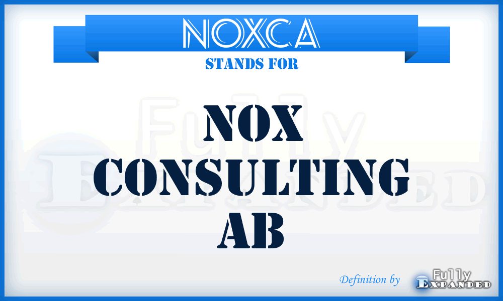 NOXCA - NOX Consulting Ab