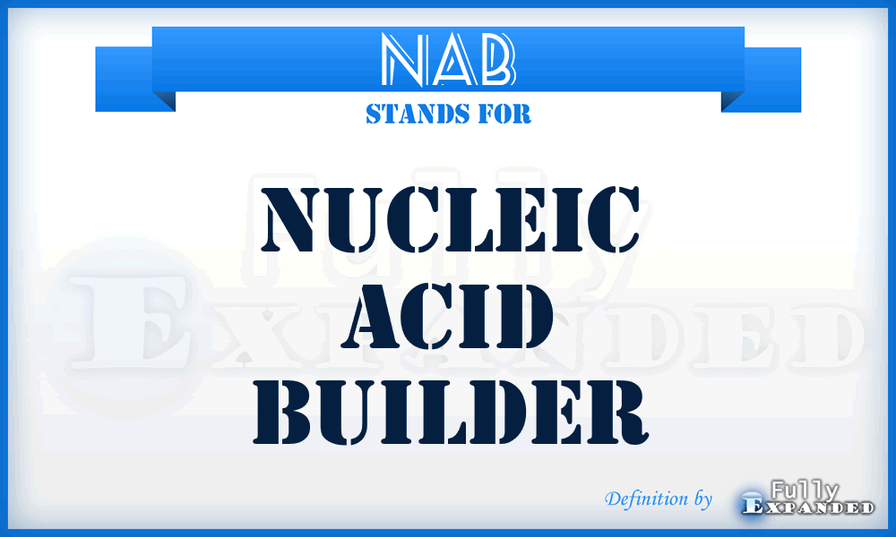 NAB - Nucleic Acid Builder