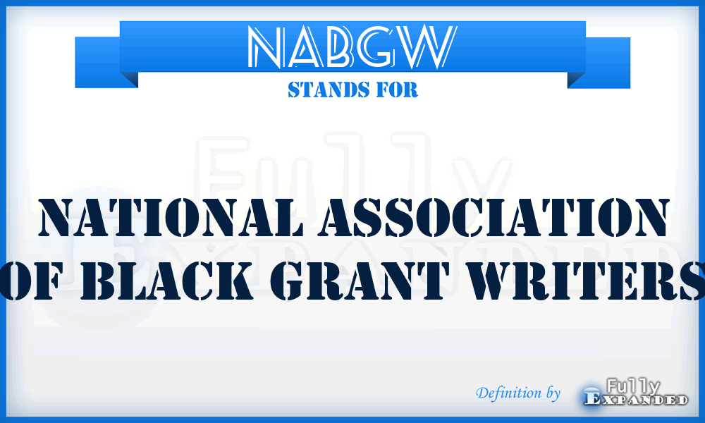 NABGW - National Association of Black Grant Writers