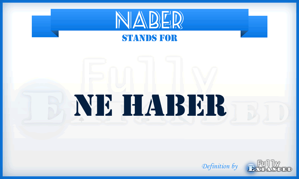 NABER - Ne Haber
