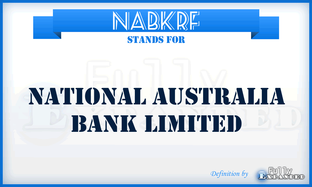 NABKRF - National Australia Bank Limited