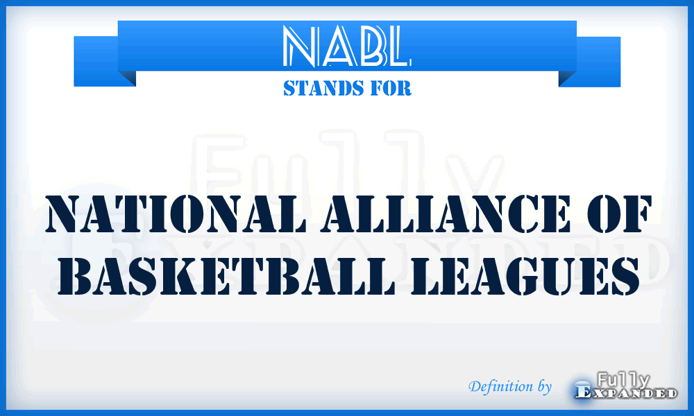 NABL - National Alliance of Basketball Leagues