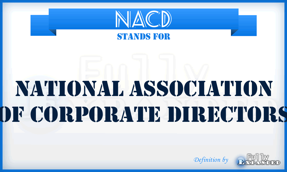 NACD - National Association of Corporate Directors