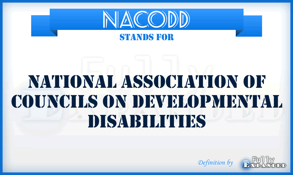 NACODD - National Association of Councils On Developmental Disabilities