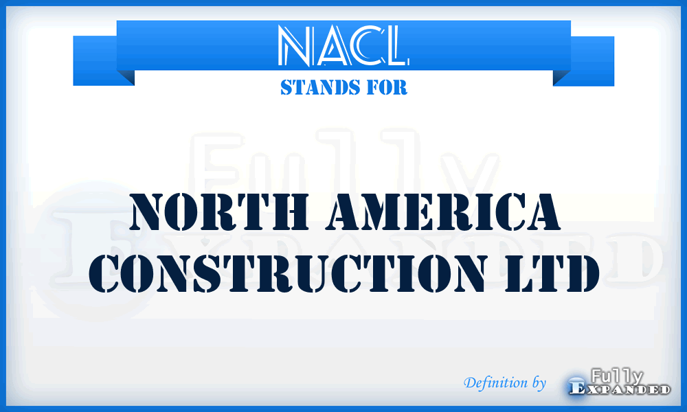 NACL - North America Construction Ltd