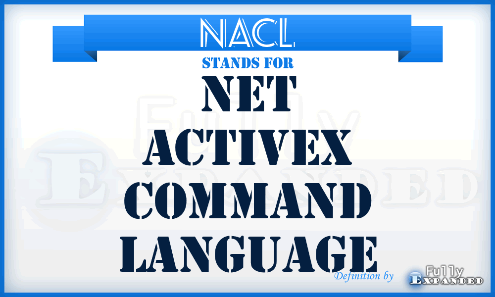 NACL - Net Activex Command Language