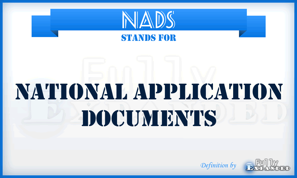 NADS - National Application Documents