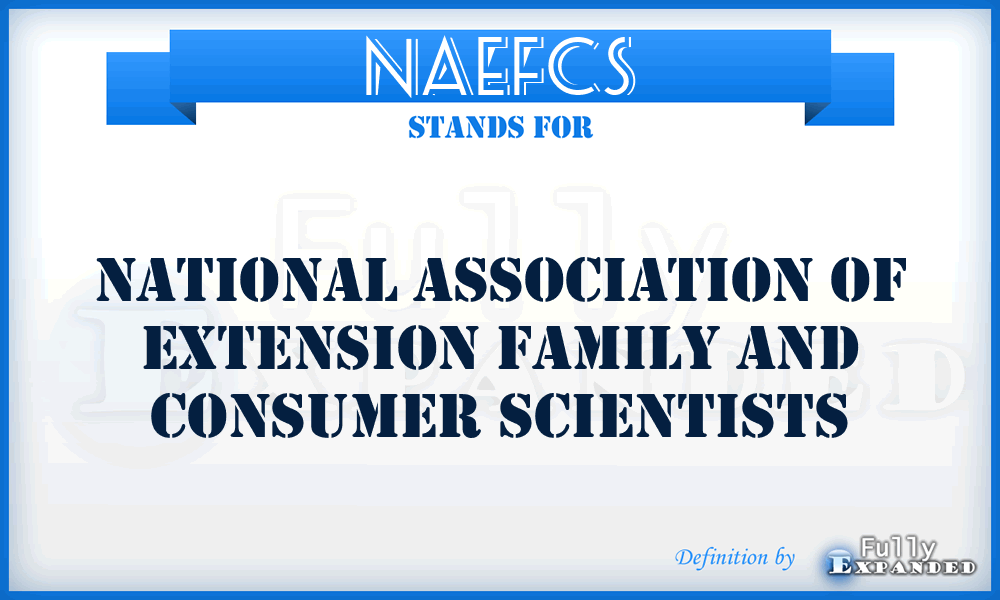NAEFCS - National Association of Extension Family and Consumer Scientists