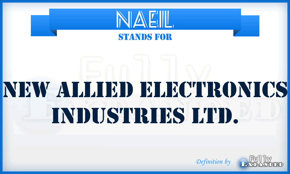 NAEIL - New Allied Electronics Industries Ltd.
