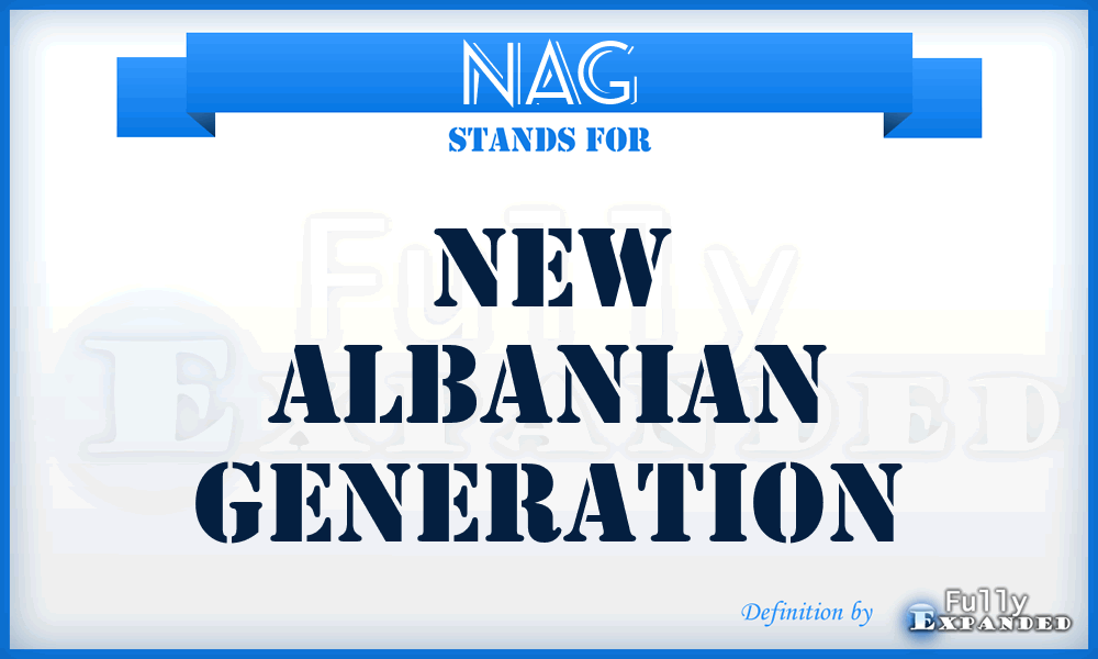 NAG - New Albanian Generation