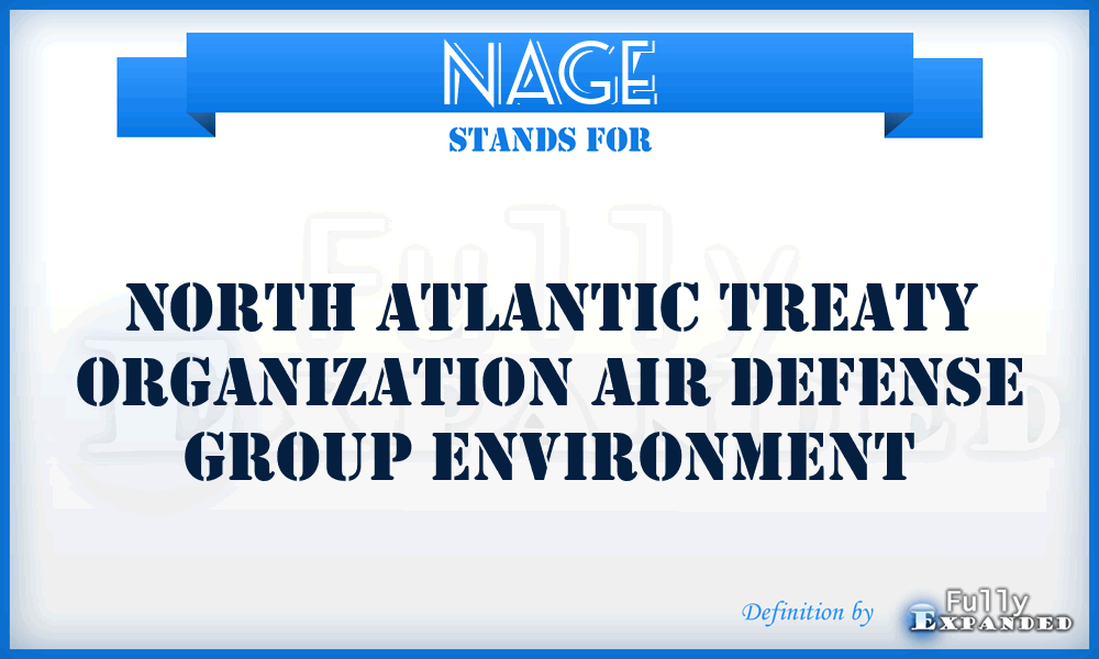 NAGE - North Atlantic Treaty Organization air defense group environment