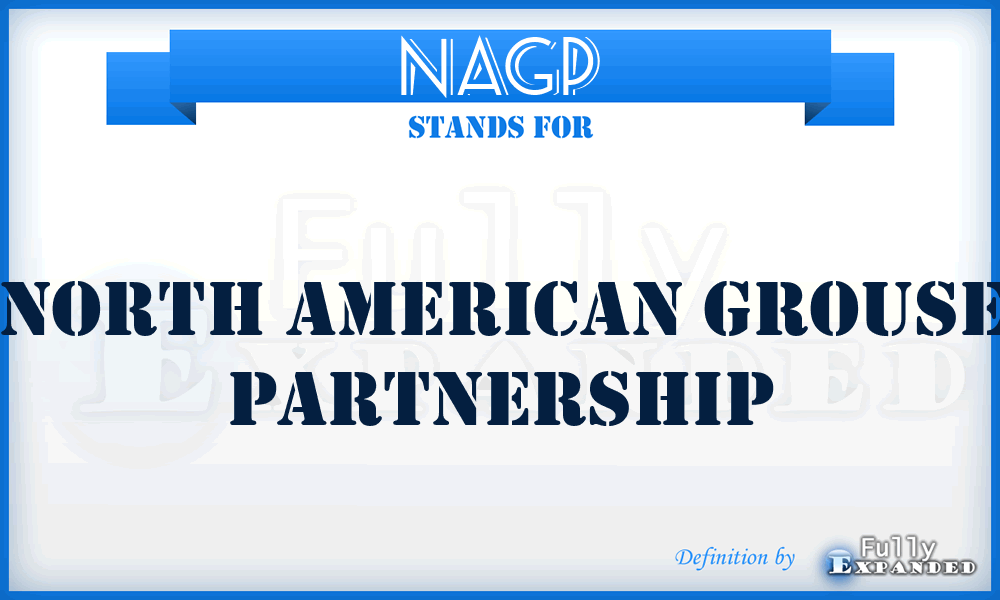 NAGP - North American Grouse Partnership