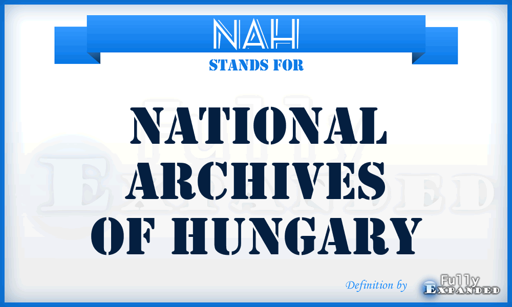 NAH - National Archives of Hungary