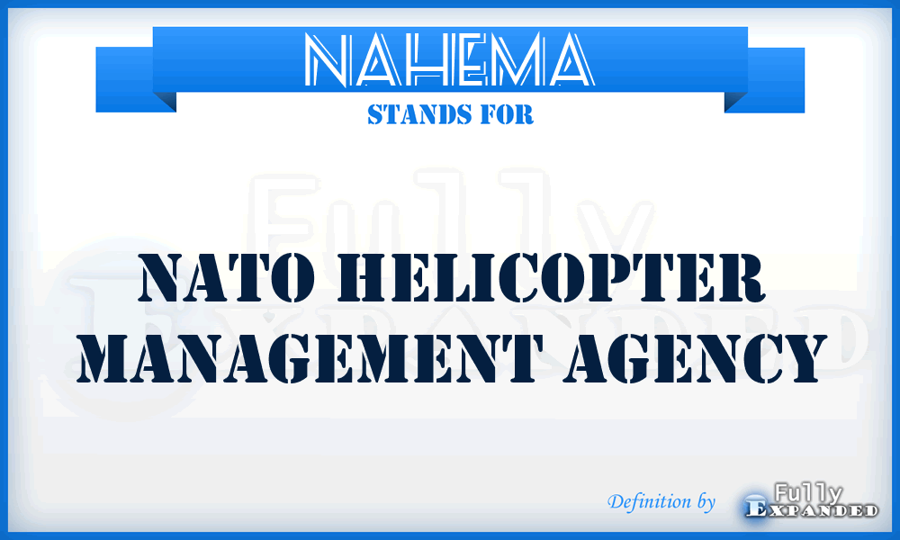 NAHEMA - NATO Helicopter Management Agency