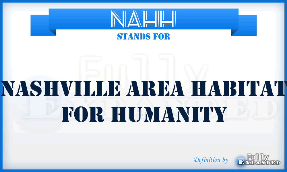 NAHH - Nashville Area Habitat for Humanity