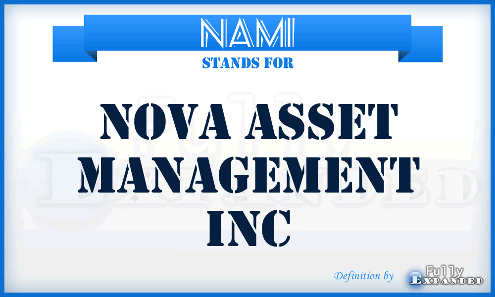 NAMI - Nova Asset Management Inc