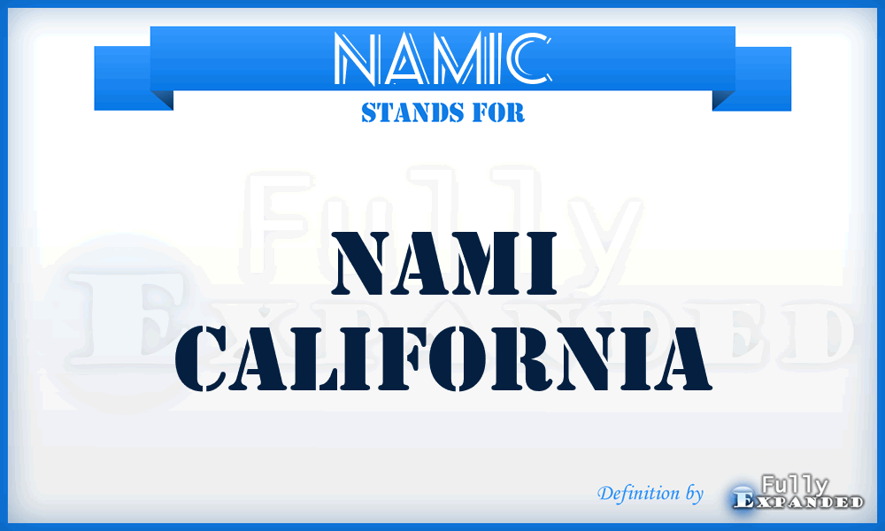 NAMIC - NAMI California