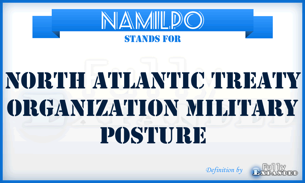 NAMILPO - North Atlantic Treaty Organization military posture