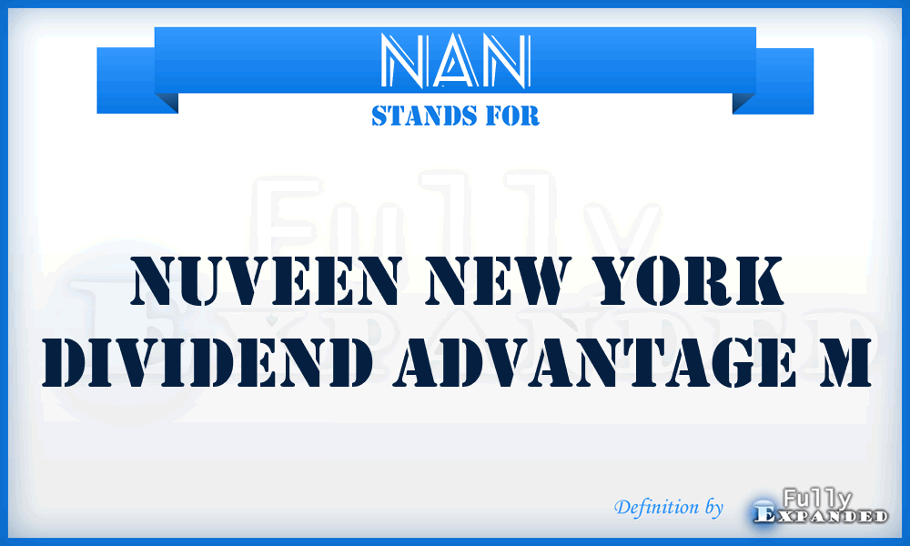 NAN - Nuveen New York Dividend Advantage M