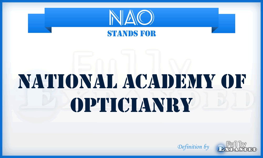 NAO - National Academy of Opticianry