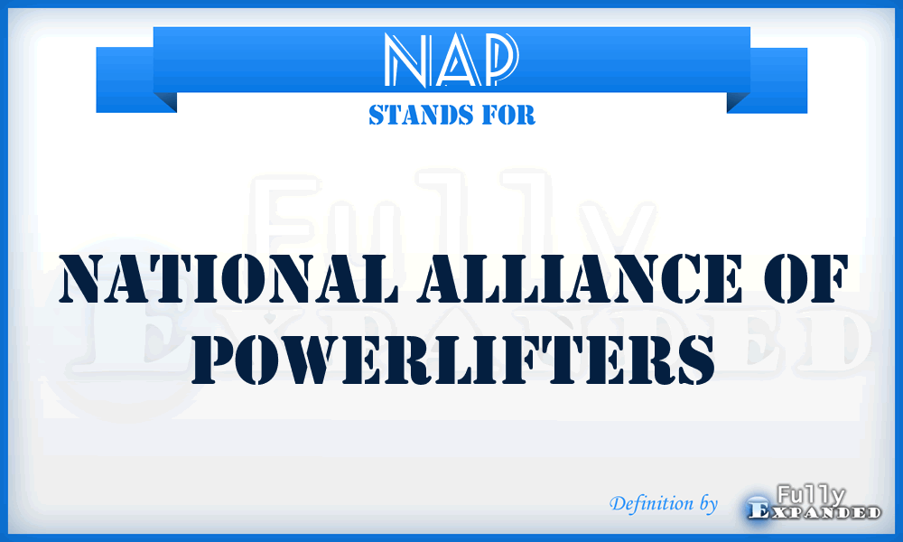 NAP - National Alliance of Powerlifters
