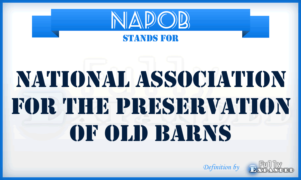 NAPOB - National Association for the Preservation of Old Barns