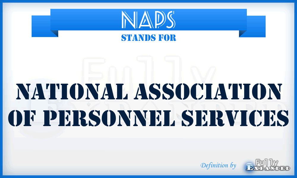 NAPS - National Association of Personnel Services