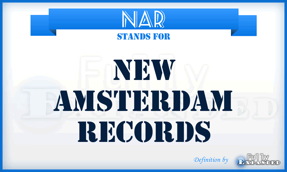 NAR - New Amsterdam Records