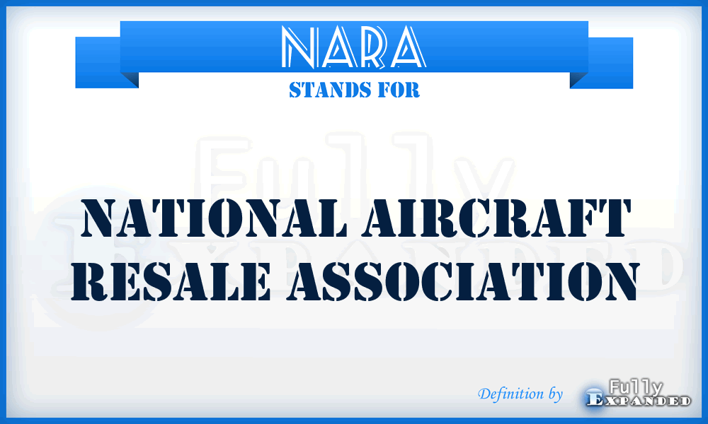 NARA - National Aircraft Resale Association