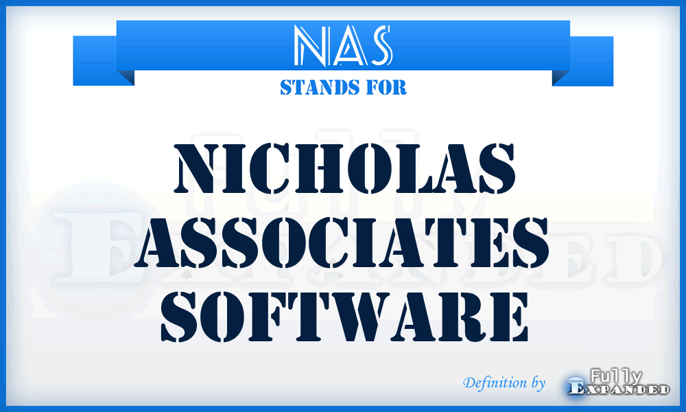 NAS - Nicholas Associates Software