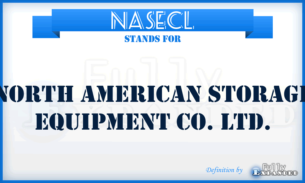 NASECL - North American Storage Equipment Co. Ltd.