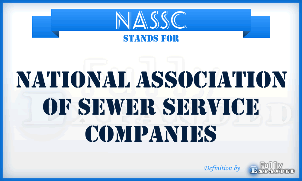 NASSC - National Association of Sewer Service Companies