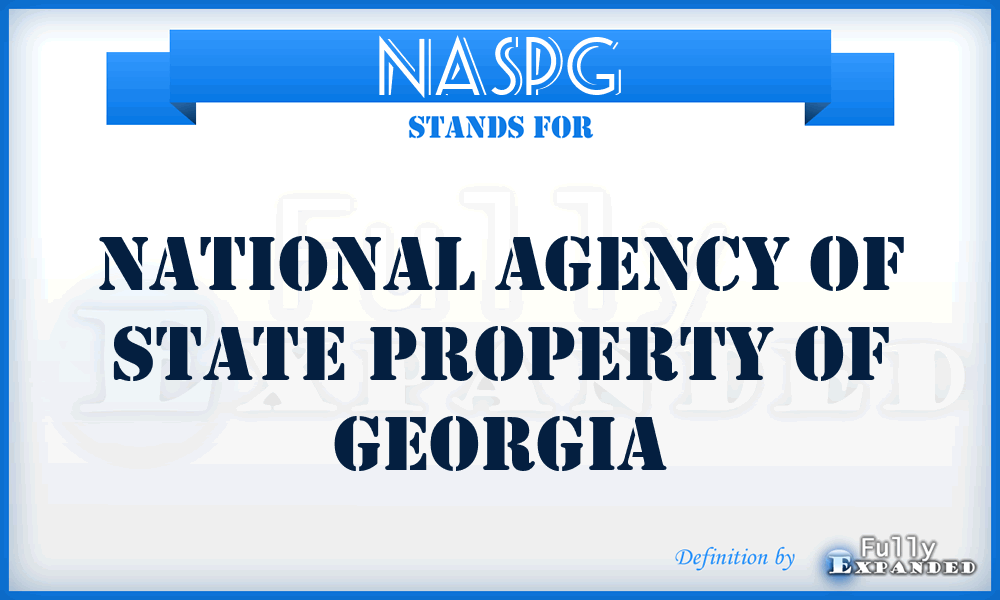 NASPG - National Agency of State Property of Georgia